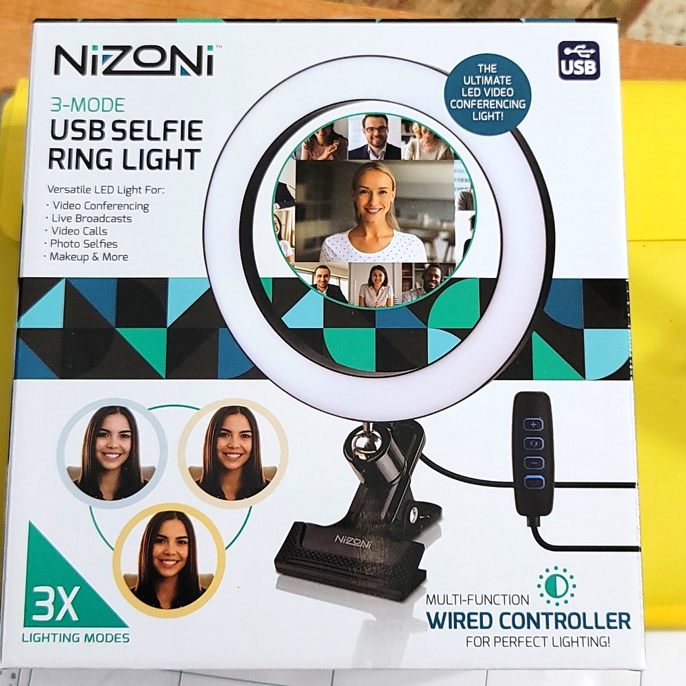 Nizoni 3 Mode Usb Selfie Ring Light.